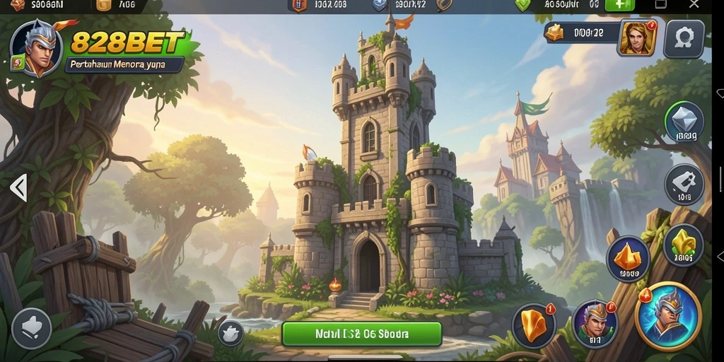 Screenshot gameplay menara pertahanan yang mendebarkan.