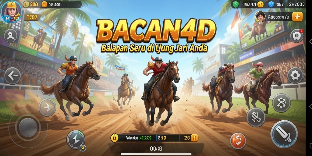 Tampilan gameplay BACAN4D dengan mobil balap yang melaju kencang.