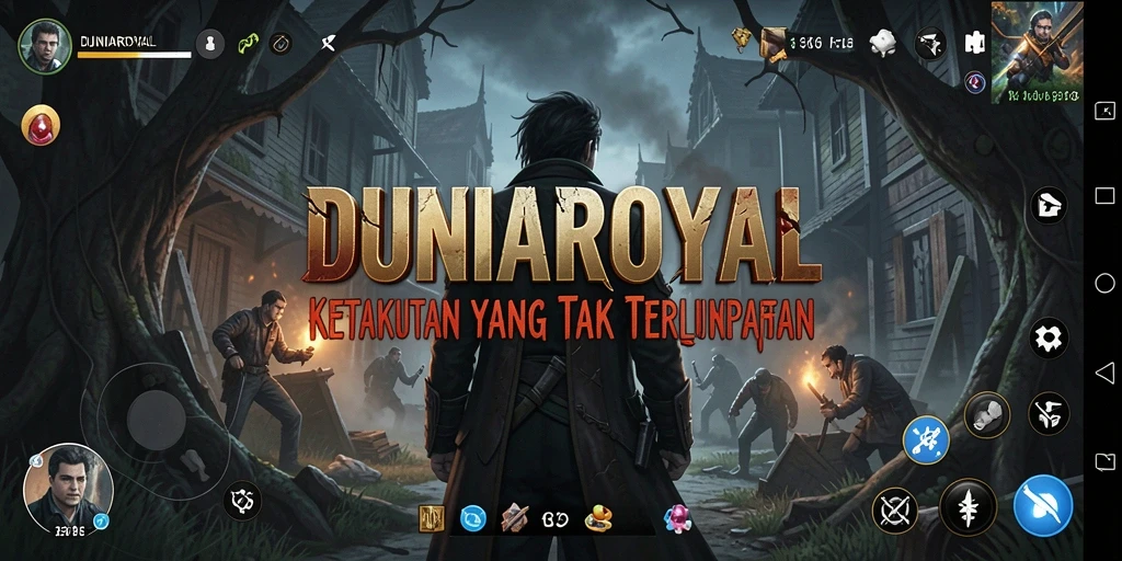 Screenshot DUNIAROYAL menampilkan momen menegangkan dalam gameplay horor.