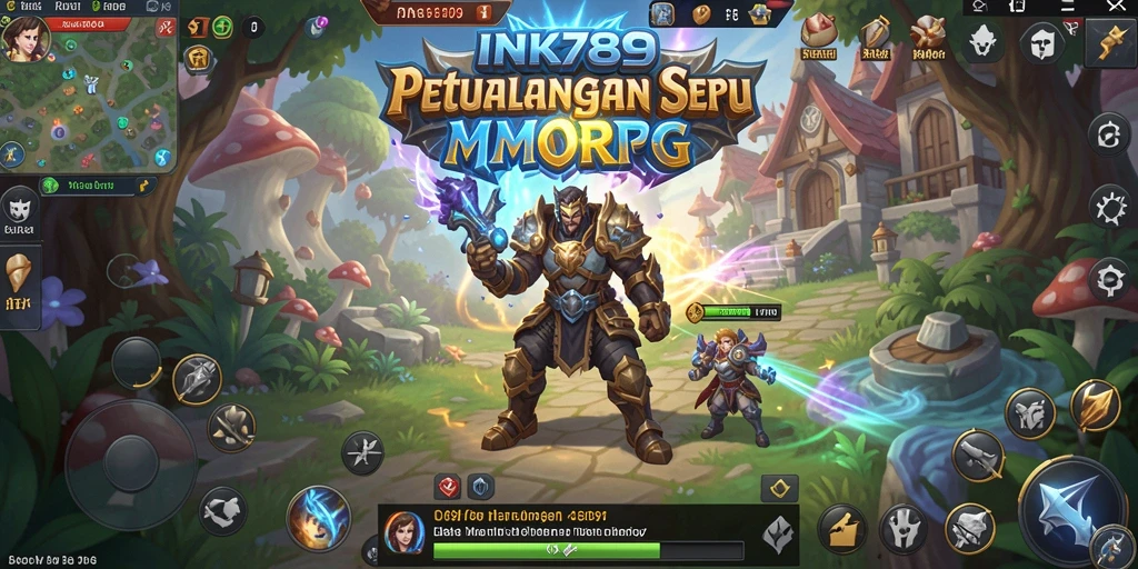 Tampilan aksi seru dalam gameplay MMORPG INK789.