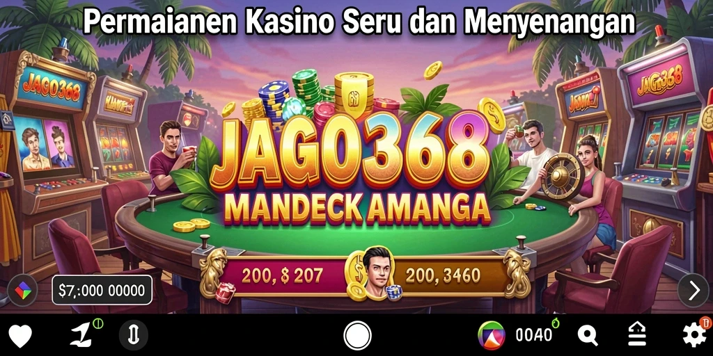 Tampilan gameplay seru di JAGO368 dengan variasi permainan kasino.