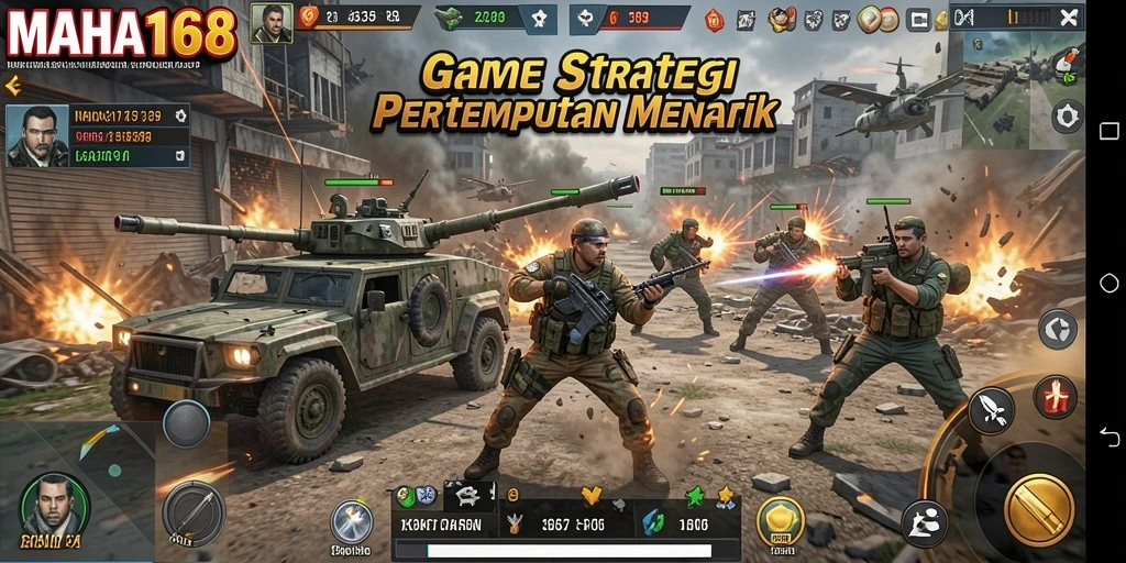 Gameplay menarik dalam pertempuran strategi yang menantang.