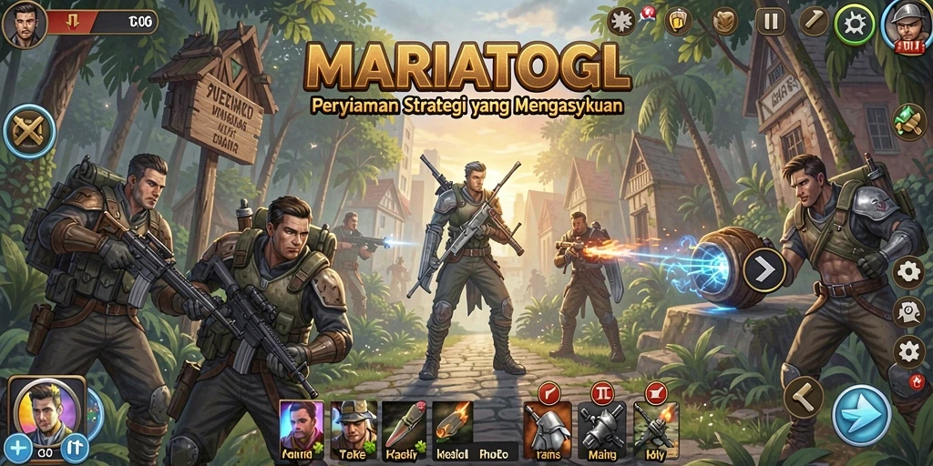 Tampilan aksi seru dalam game MARIATOGL yang penuh strategi.