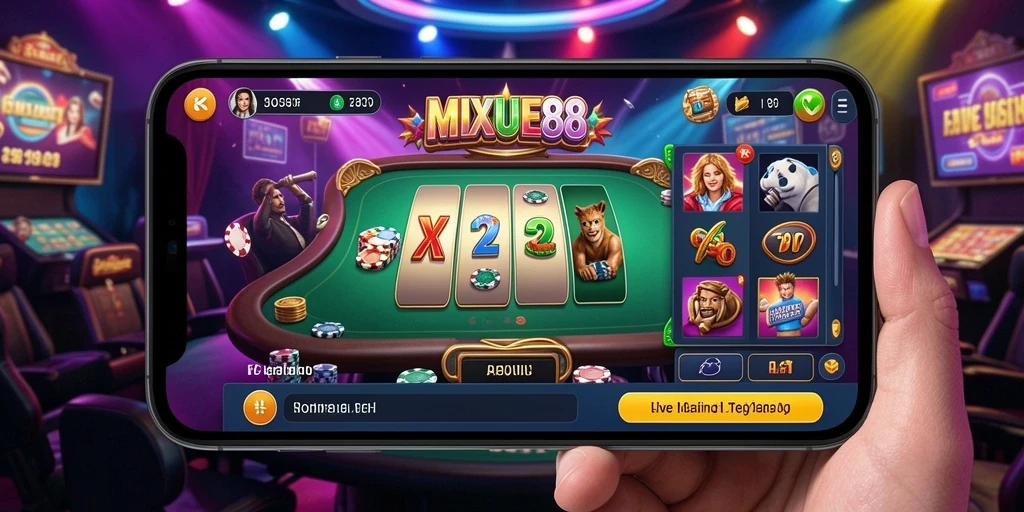 Gameplay seru MIXUE88 dengan dealer profesional dan interaksi langsung.