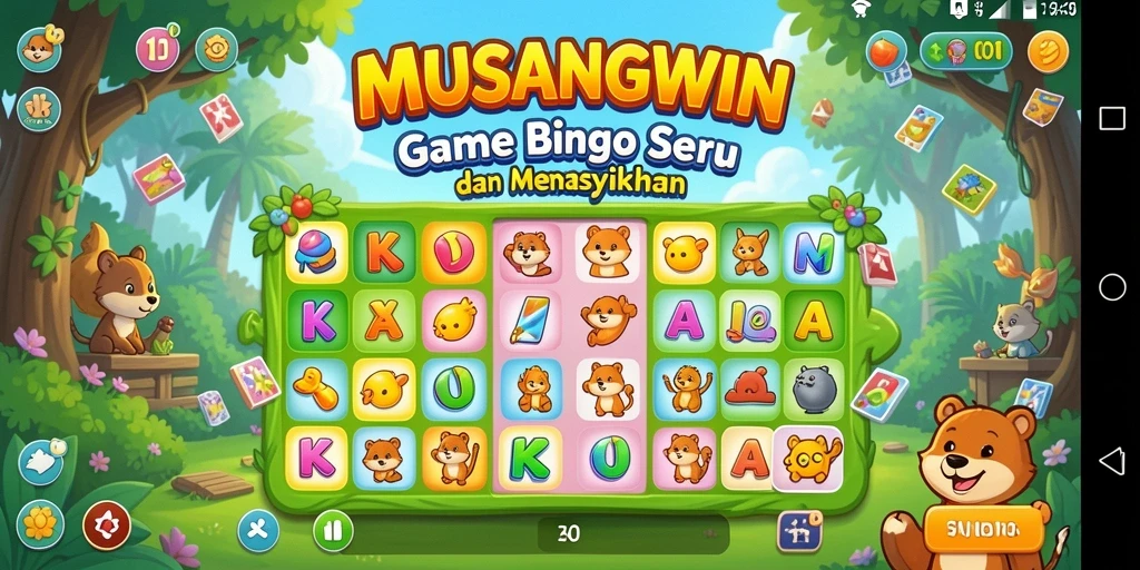 Tampilan gameplay menarik dari MUSANGWIN dengan elemen Bingo yang menyenangkan.