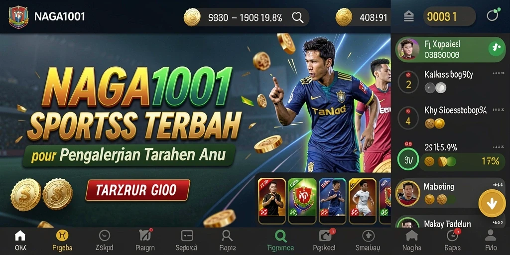 Tampilan utama NAGA1001 dengan berbagai pilihan taruhan olahraga yang tersedia.