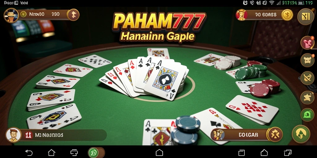 Tampilan seru gameplay Gaple di PAHAM777.