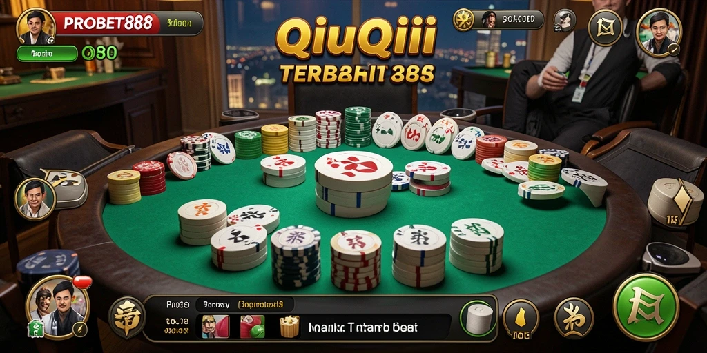 Screenshot utama PROBET88 menunjukkan keseruan gameplay QiuQiu.