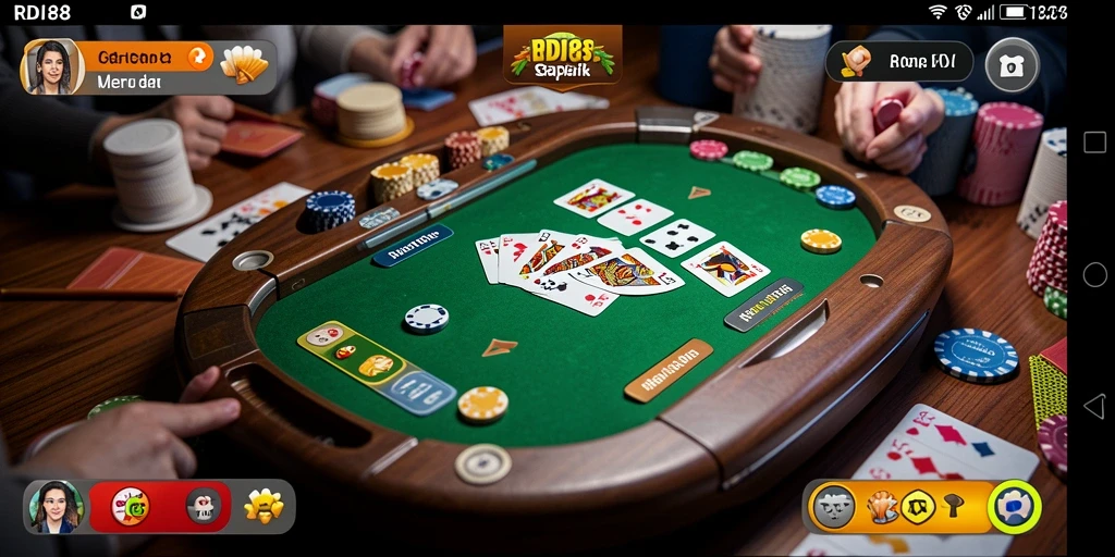 Tampilan gameplay seru dalam RDI88 saat bermain Gaple.