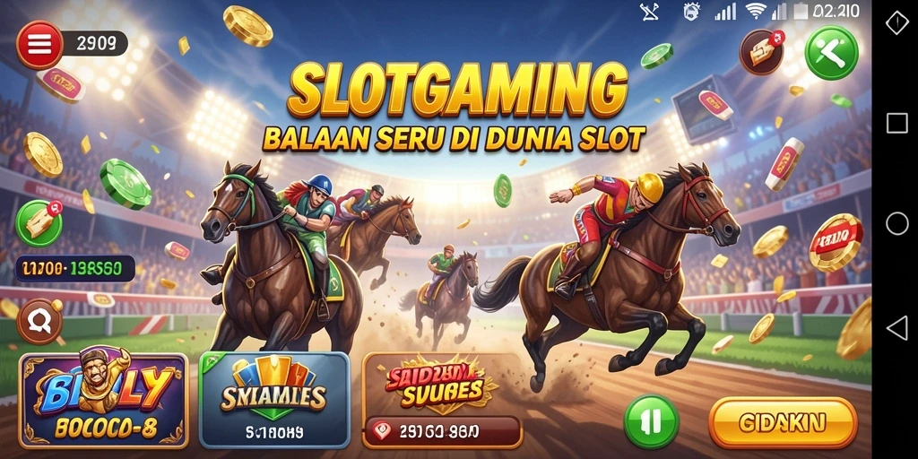 Gambaran gameplay seru dalam balapan yang mendebarkan di SLOTGAMING.