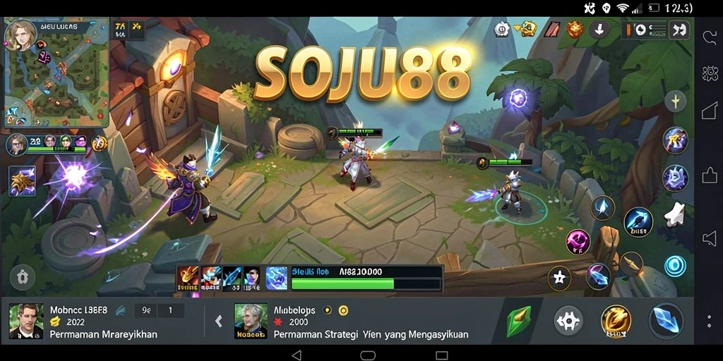 Screenshot gameplay SOJU88 menampilkan strategi dan pertempuran yang mendebarkan.