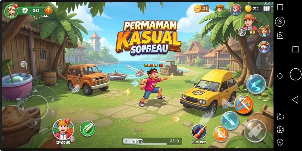 Tampilan gameplay SP212 menunjukkan keseruan permainan kasual yang menarik.