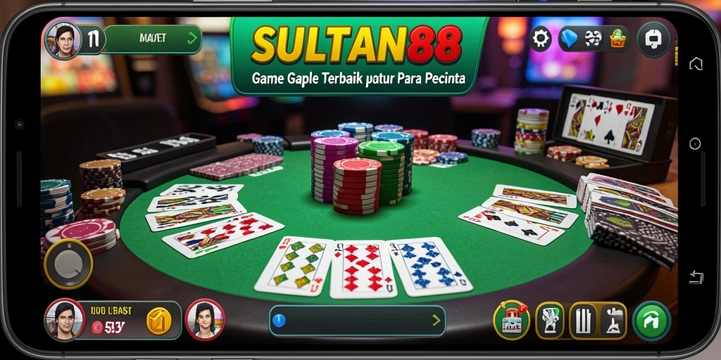 Screenshot gameplay SULTAN88 menampilkan suasana seru bermain Gaple.