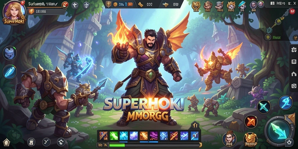 Tampilan gameplay <strong>SUPERHOKI</strong> yang seru dan mendebarkan.