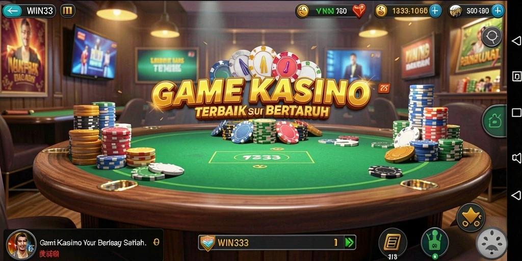 Tampilan gameplay WIN33 yang menarik dengan berbagai permainan kasino.
